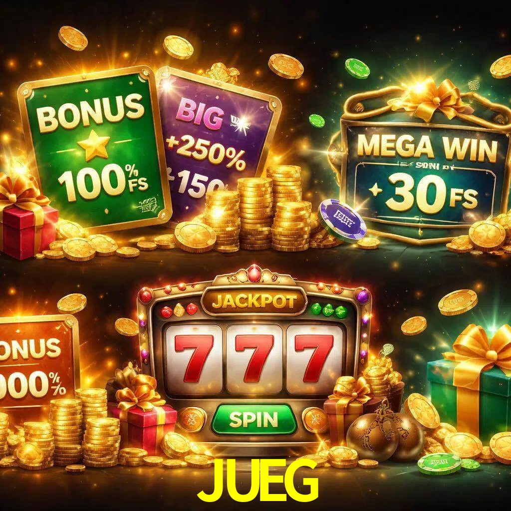 Tipos de bonos JUEG incluyendo recompensas de bienvenida y promociones continuas