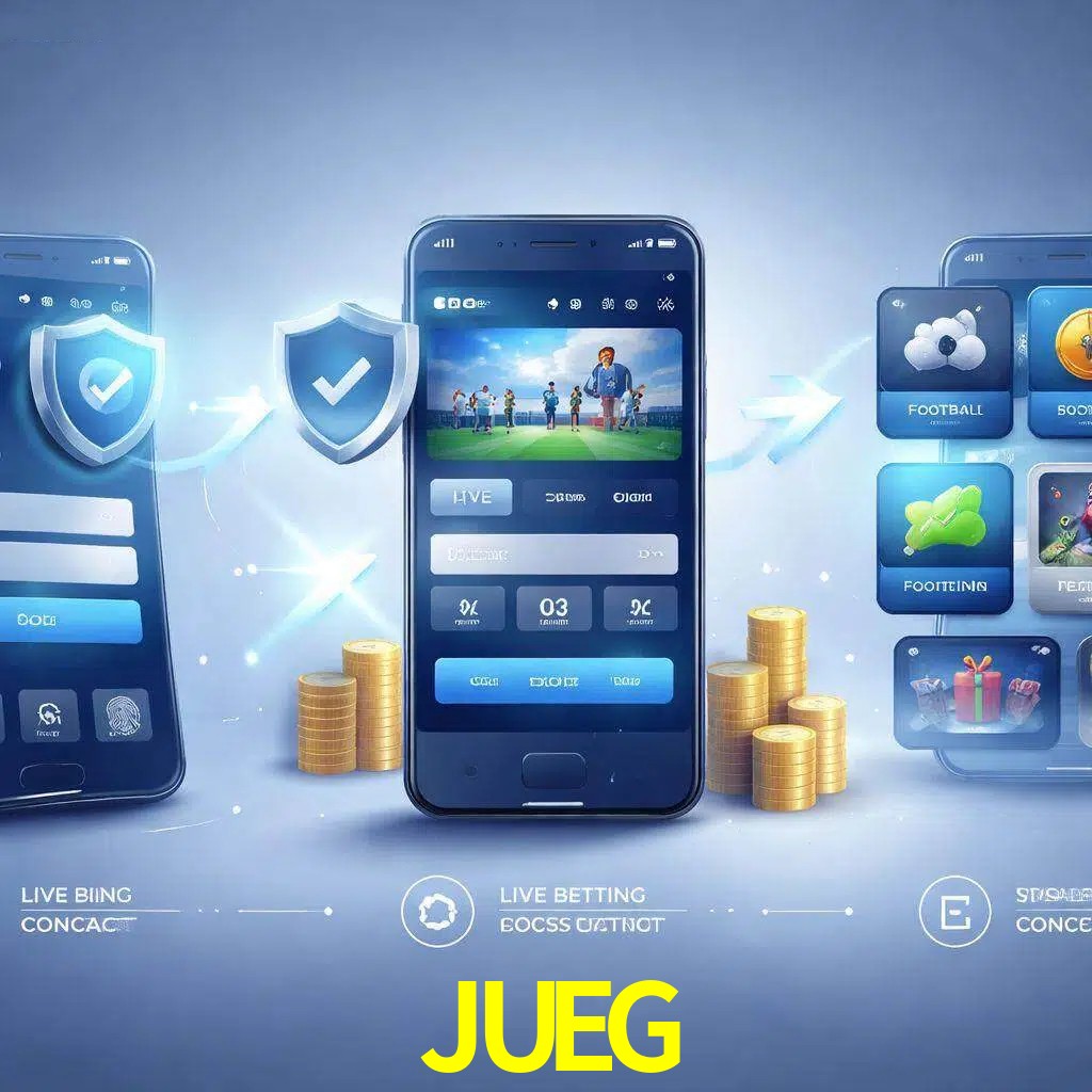 Pasos de acceso a la app JUEG en pantalla de teléfono móvil